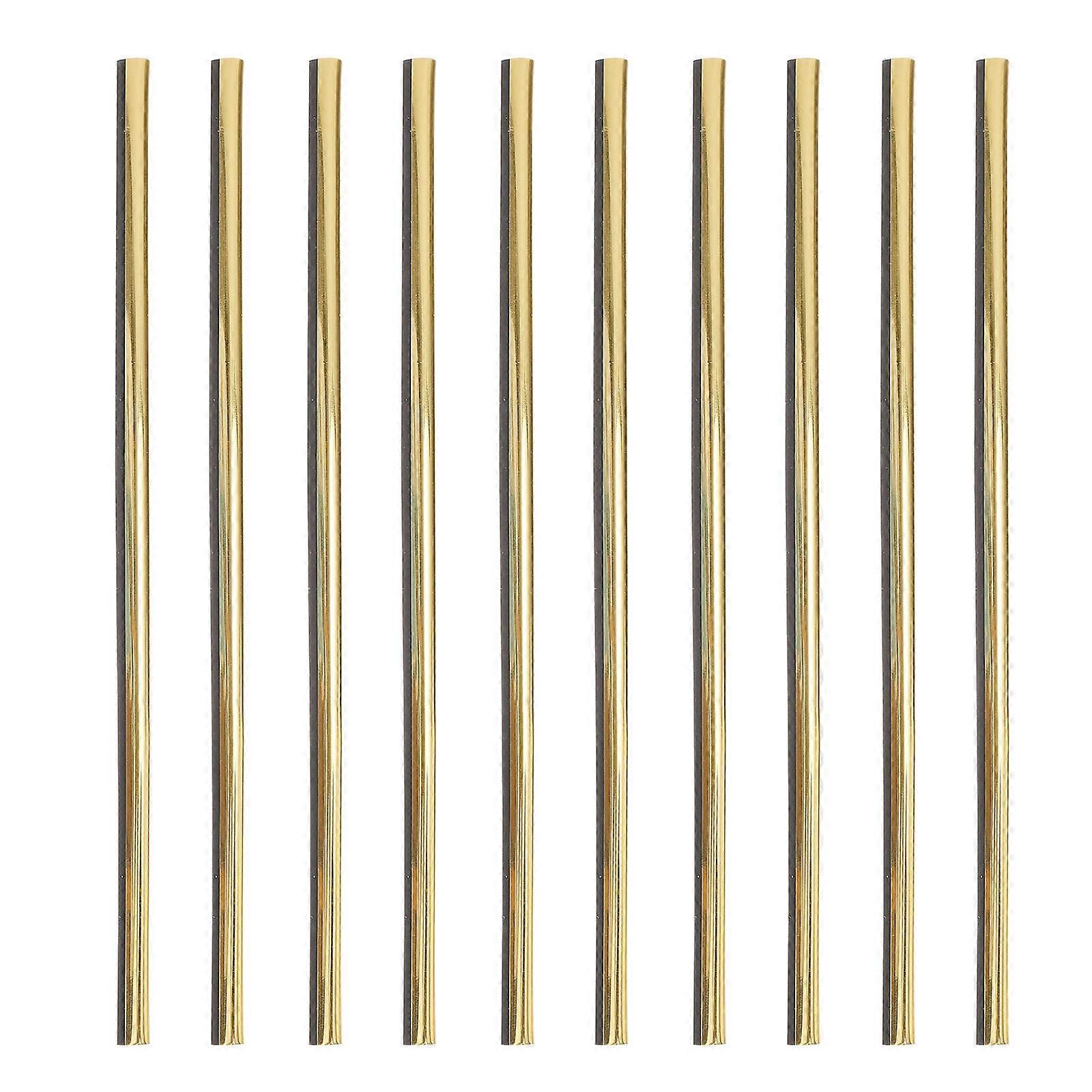 Golden Car Decorative Air Outlet Trim Strip for DIY 10Pcs Set