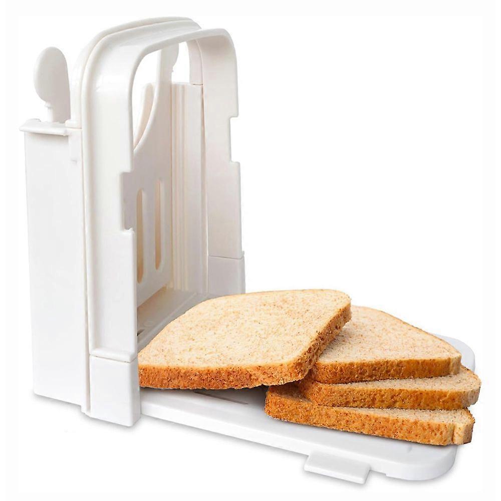 Bread Slicer for Homemade Bread Plastic Manual Bread Slicing Guide Foldable Bread Cutter for Sandwich