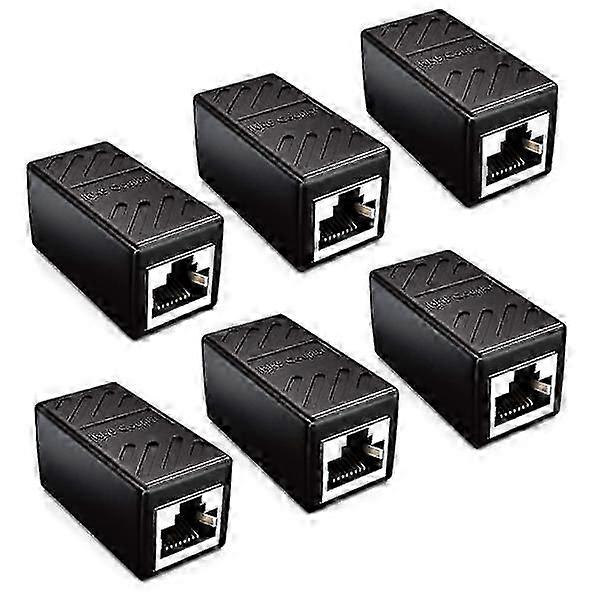 Coupling Cable Connection Patch Cable Ethernet Shielded Modular Adapter 2x Rj45 Female Connector Dsl Lan Black