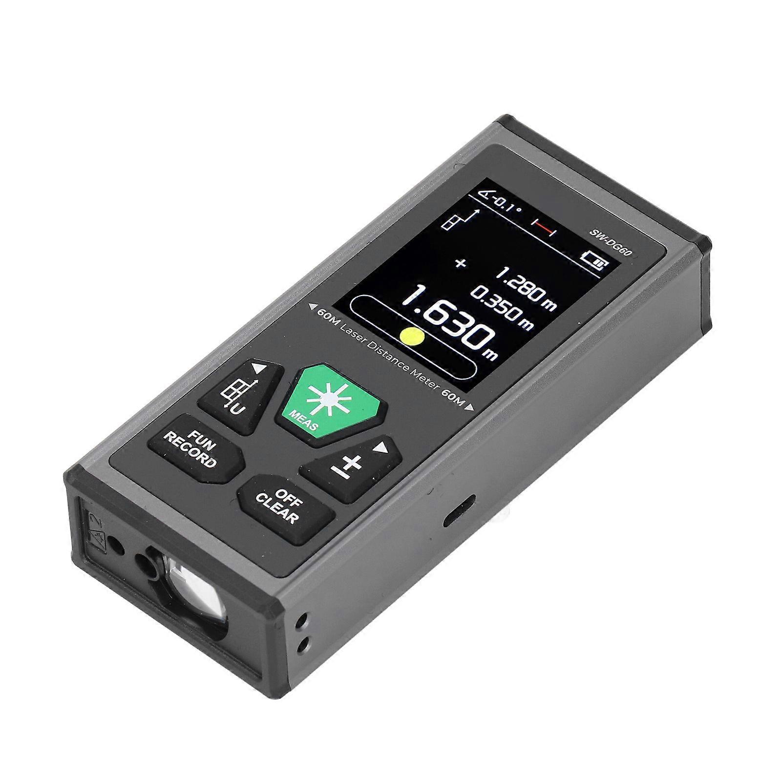 Dual Laser Distance Meter SW-DG60 USB Rechargeable 60m Range