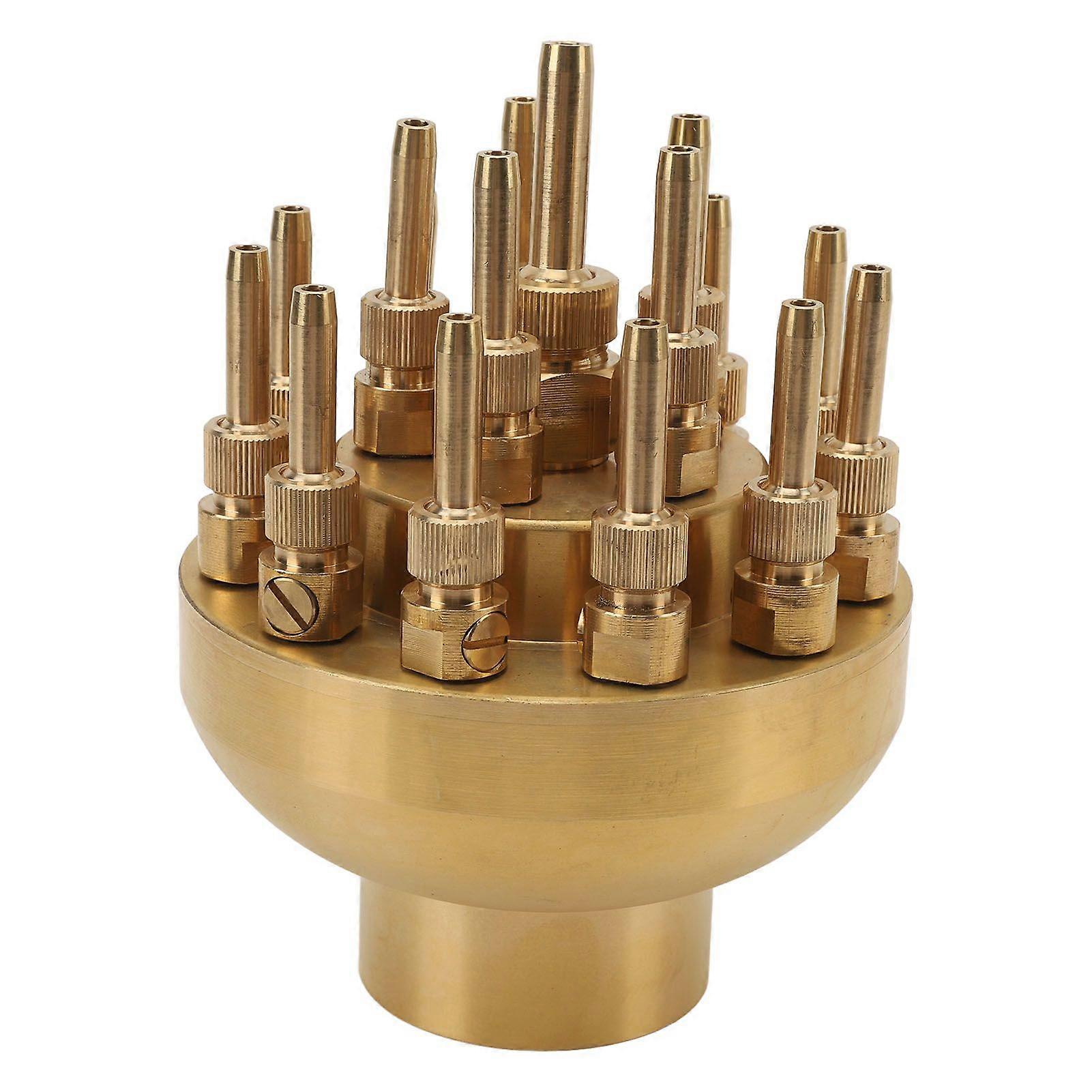 Fountain Nozzle Brass G2 Inch DN50 3 Tier Adjustable Column Water Fountain Nozzle Sprinkler Spray Head for Garden Pool Pond Landscaping