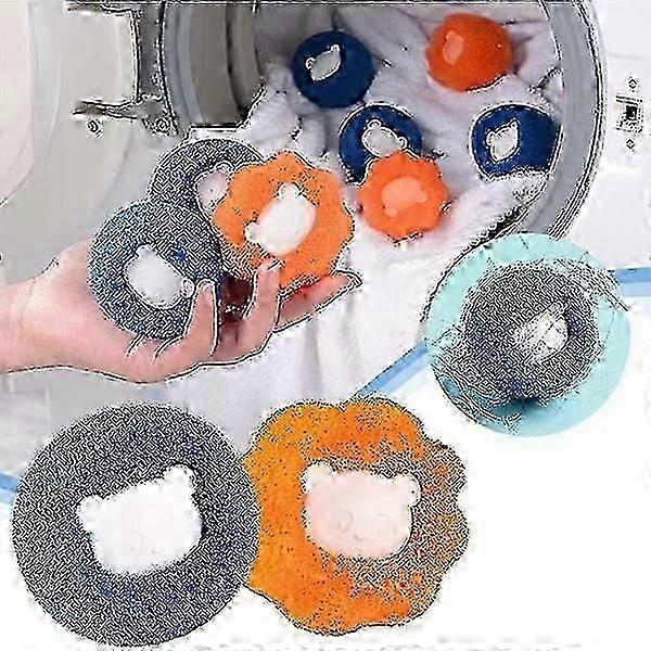 Épilateur de poils d'animaux pour le linge Attrape-poils d'animaux pour machine à laver Attrape-poils Boules de lavage Sèche-linge Éliminateur de poils de chien et de chat 9
