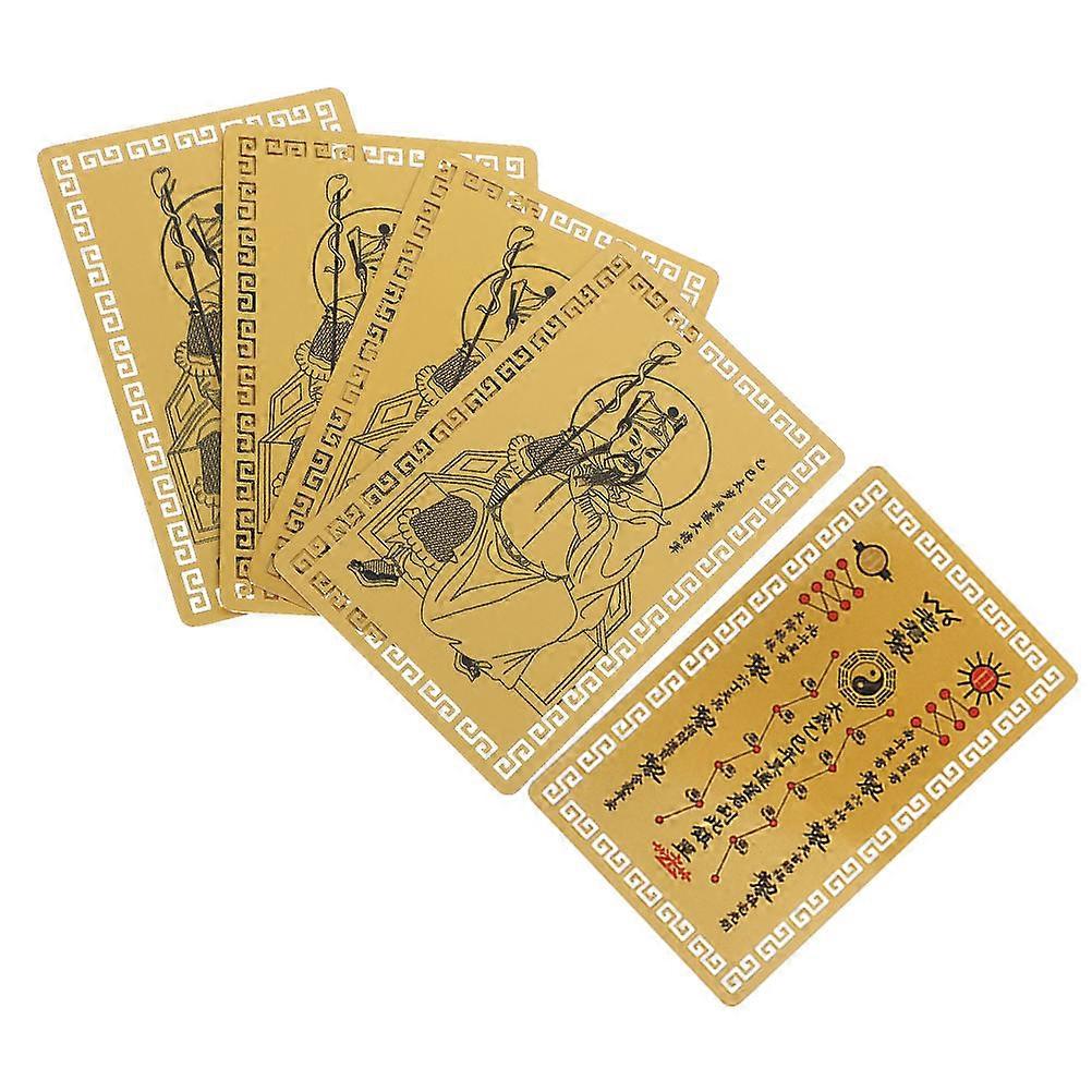 Chinese Amulet Card Luck Amulet for Blessing 5Pcs Taisui Protection