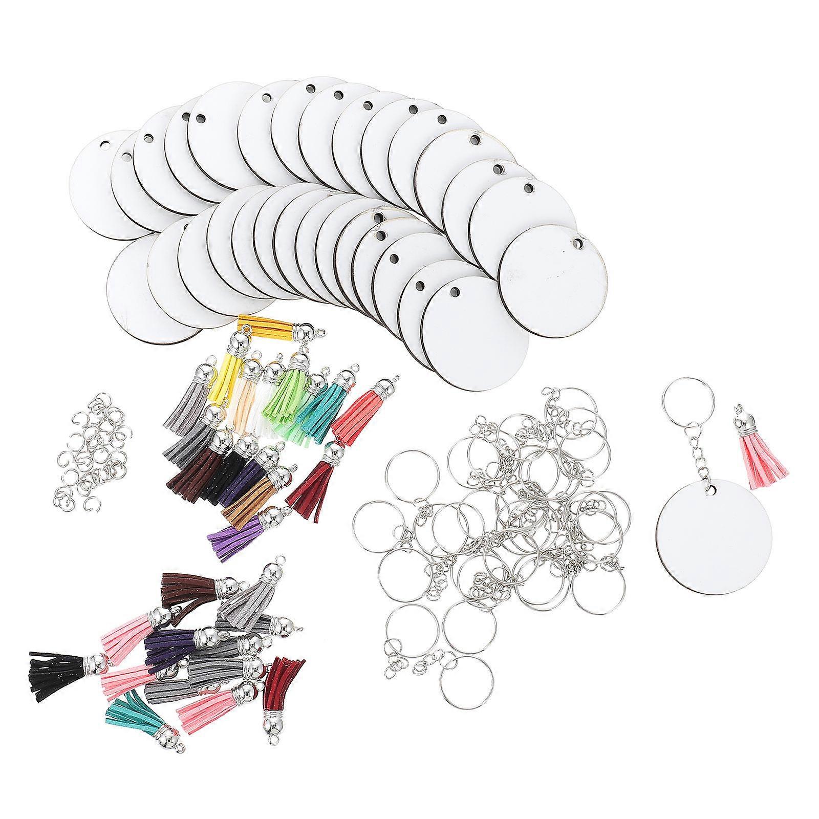Heat Transfer Printed Keychain Blank for DIY Crafts and Decor 1Set