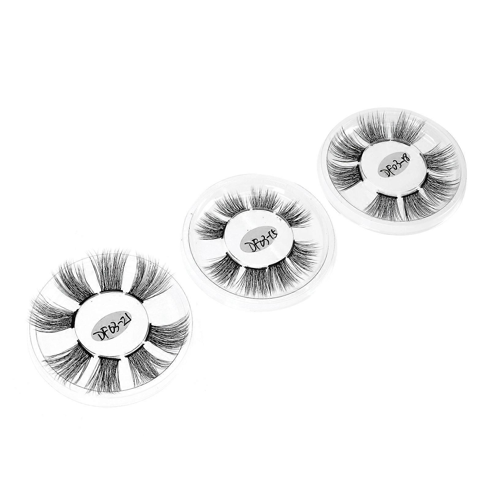 Natural Curly False Eyelashes Women Sectional Type for Makeup 6 Boxes