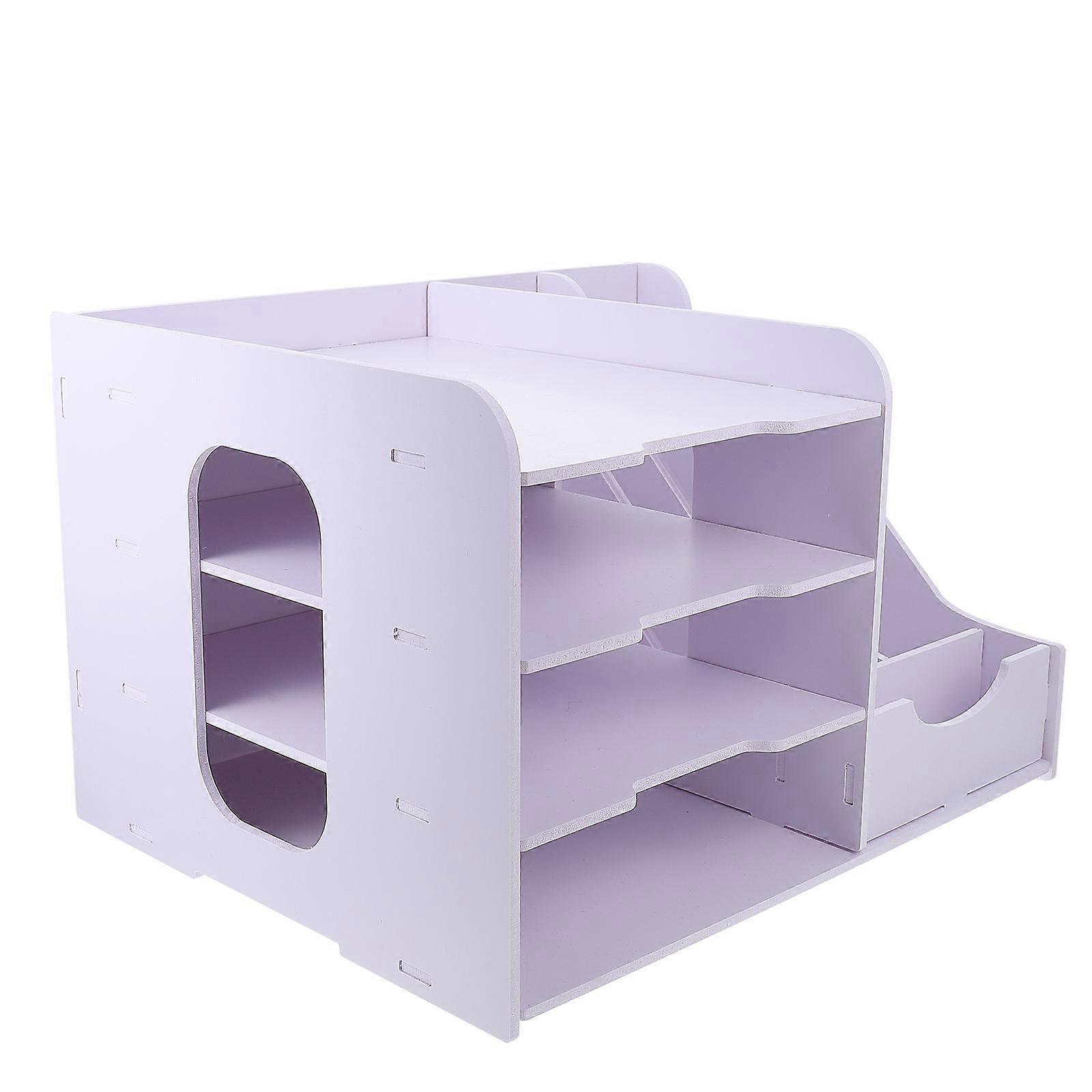Office Storage Rack Multi-Layer File Rack for File Sorting 1Pcs