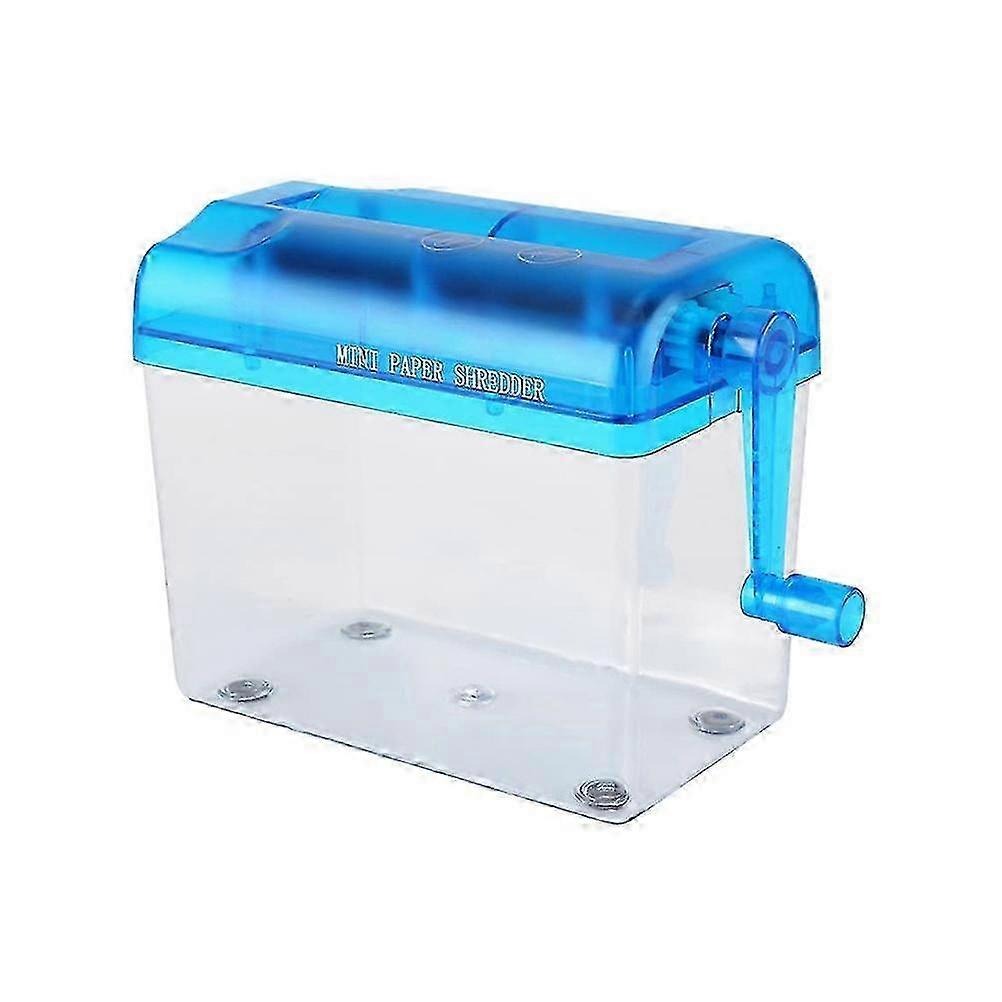 Portable Manual Paper Shredder, Mini Hand Shredder for Documents, Light And Compact For Safe And Easy Paper Disposal At Home Or Office, Blue
