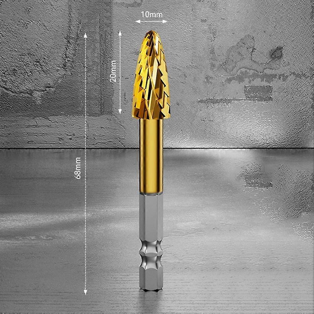 Rotary Burr Drill Bit With Hex Shank Model K For Engraving And Material Shaping