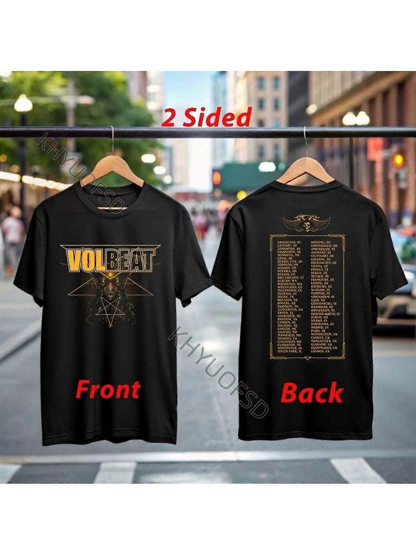 فولبيت أعظم من جميع الجولات في جميع أنحاء العالم 2025 هدايا المعجبين على الوجهين للجنسين تي شيرت - أسود مع طبعة ذهبية ، قصة عادية قصيرة التلويه DSFHK177