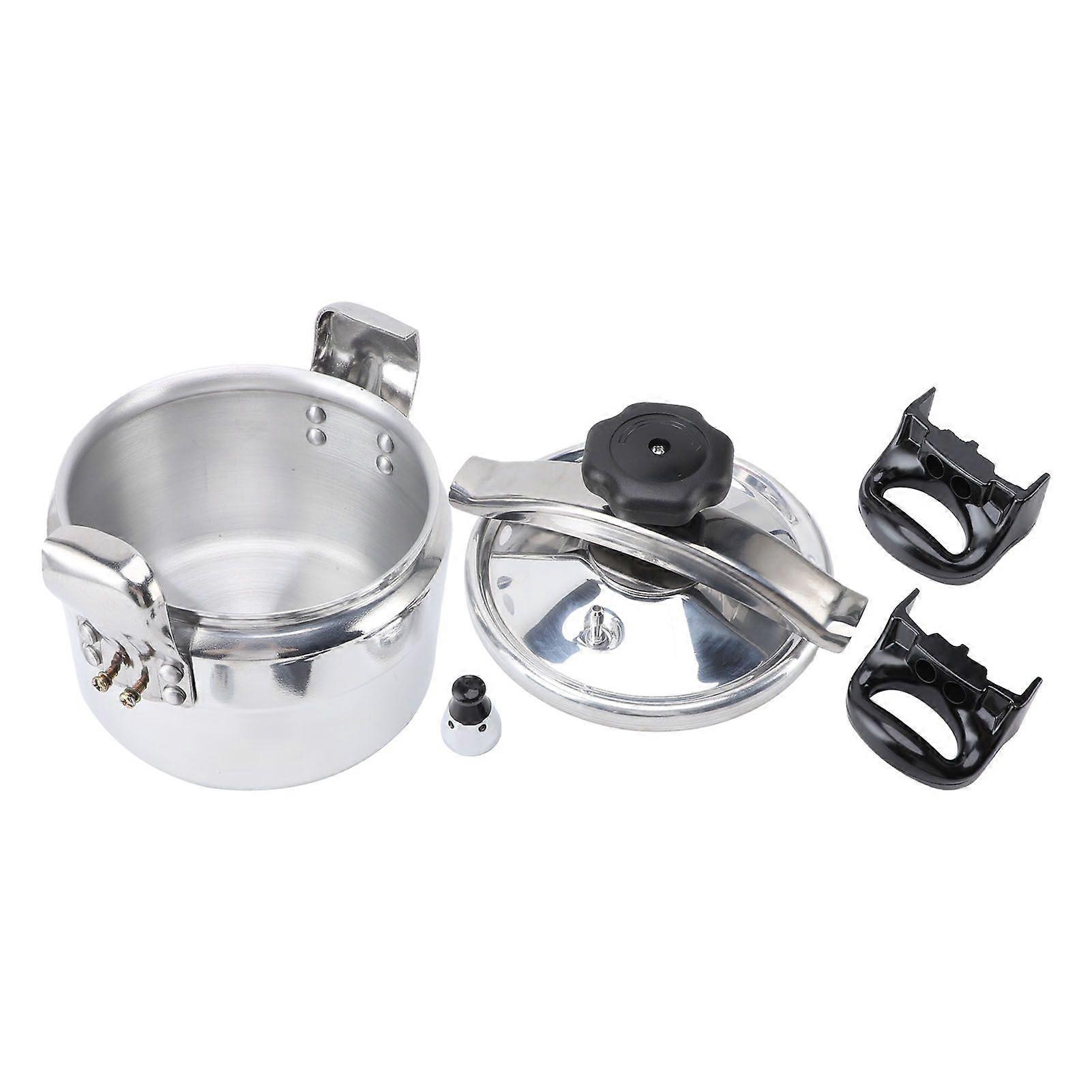 Pressure Cooker Universal Compound Bottom Easy to Open and Close Aluminium Pressure Canner for Gas Cooktops Flat Top Cooktops Induction Cooktops 5L 8.