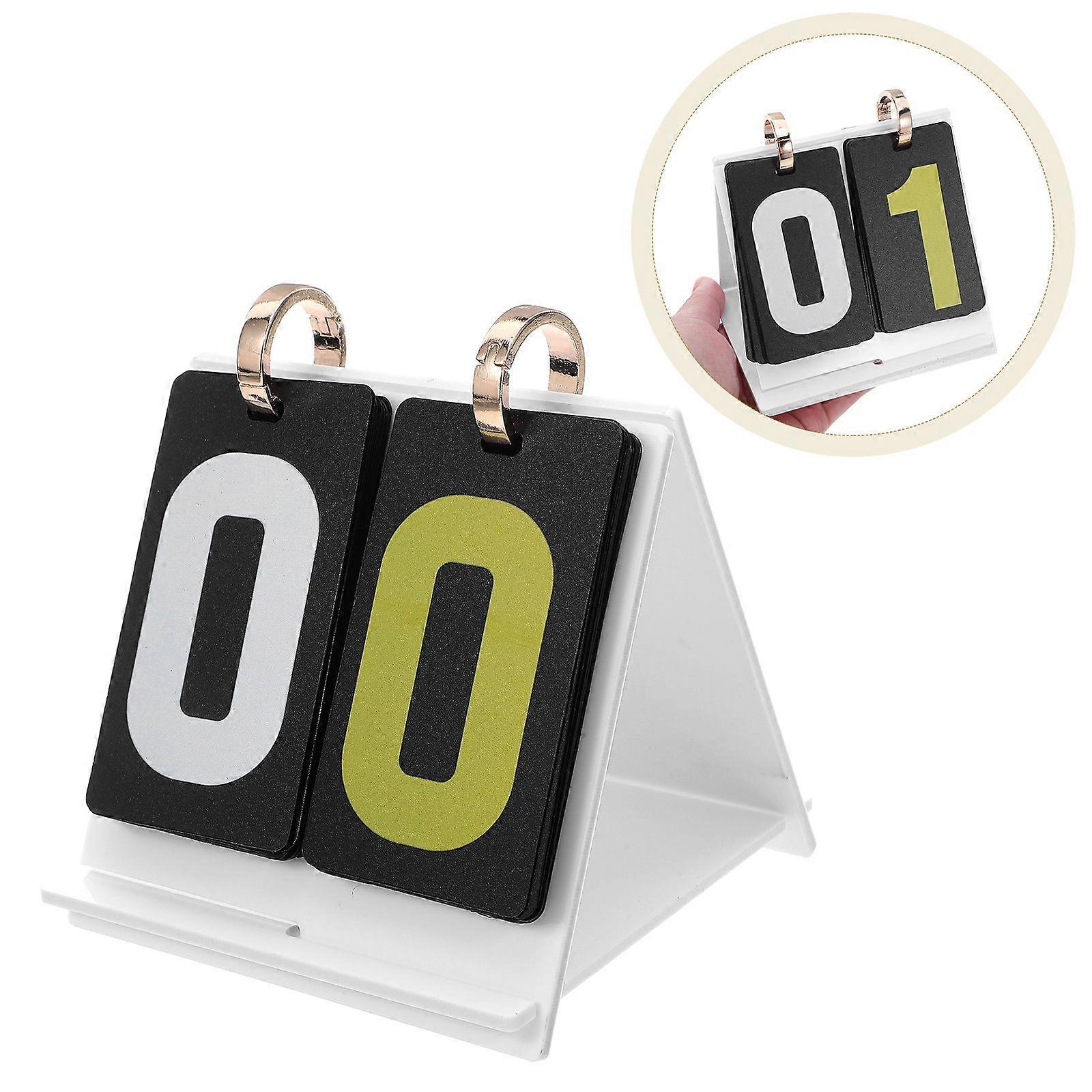 Flip Scoreboard: 2-digital Tabletop Score Keeper for Card Games Portable & Waterproof Easy Scoring & Large Number - Scoring Board for Cornhole Sports
