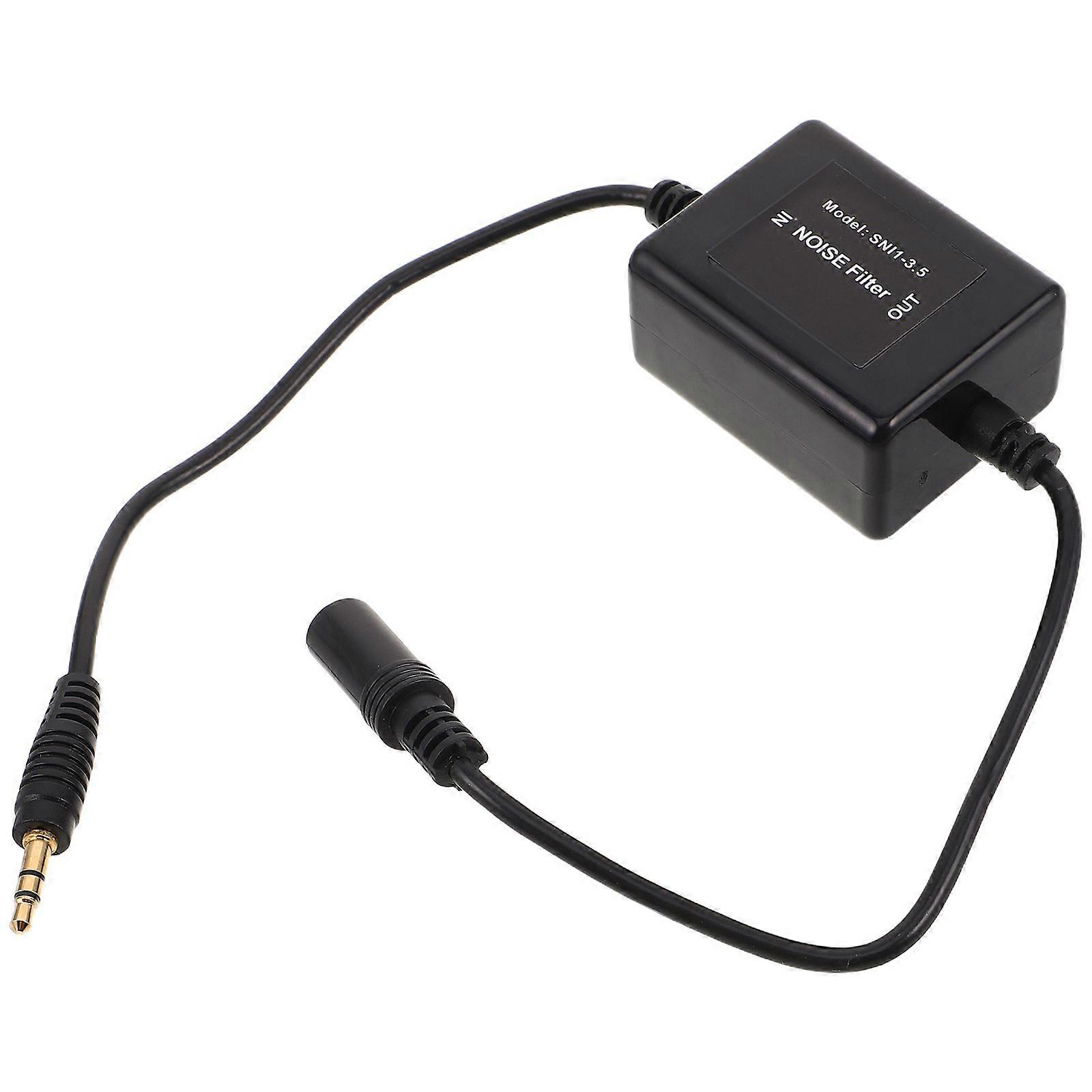 Car Audio Noise Filter: Aux Ground Loop Isolator - Speaker Hum Suppressor - Passive Audio Signal Cleaner for Fixing Buzzing in Car Stereo Systems