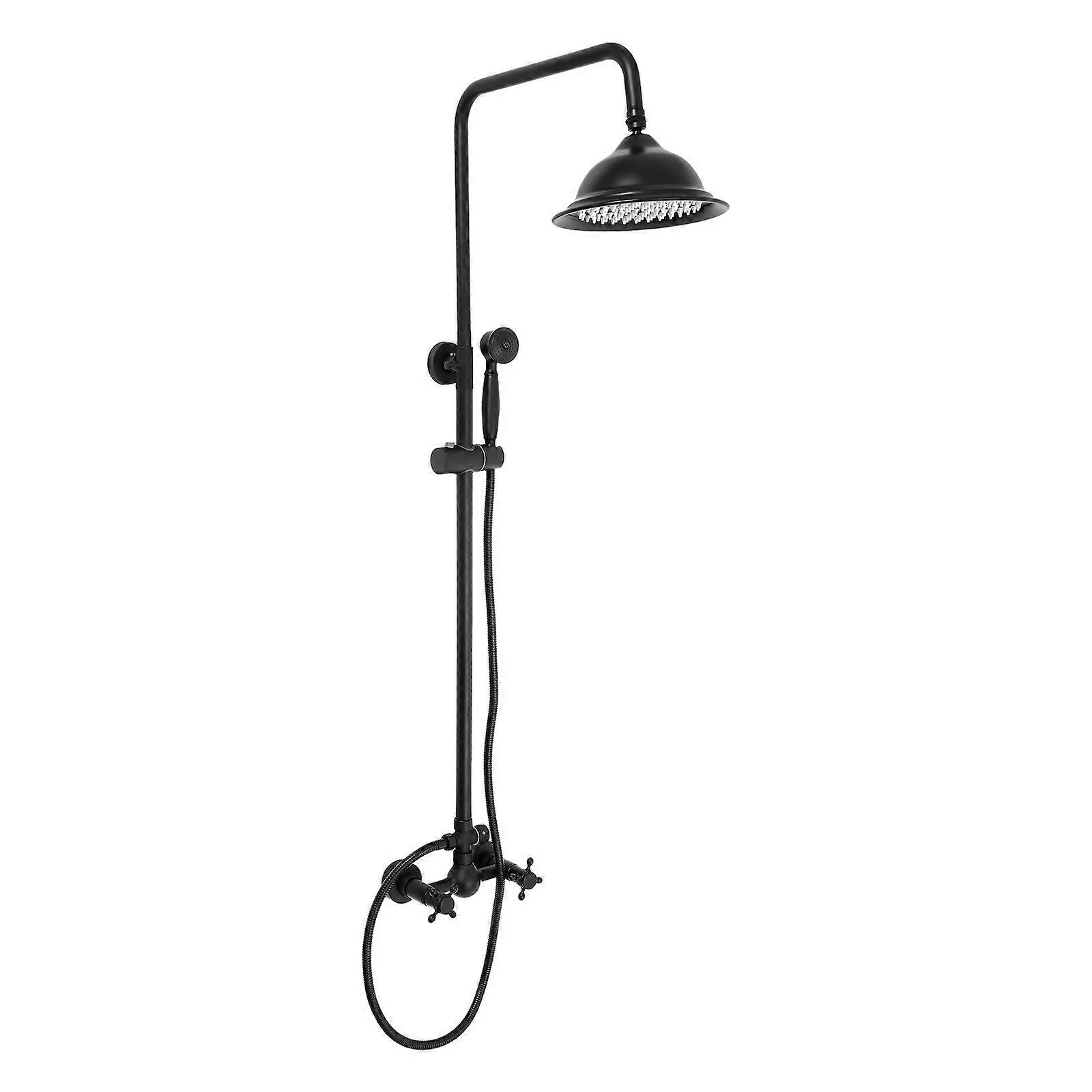 Wall-mounted Shower Set w/Adjustable Height Angle Top Spray,for Hotels Bathing Centers