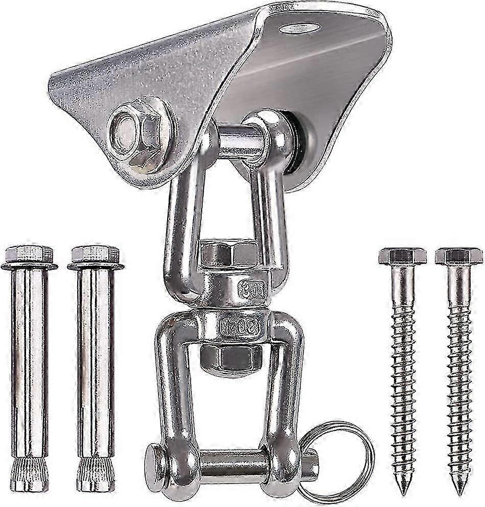 450kg قدرة الشماعات سوينغ الثقيلة مع Sus304 الفولاذ المقاوم للصدأ 360 تدوير ، 4 المسمار لمجموعات خشبية ملموسة اليوغا أرجوحة كرسي الرمل سوينغ مجموعات