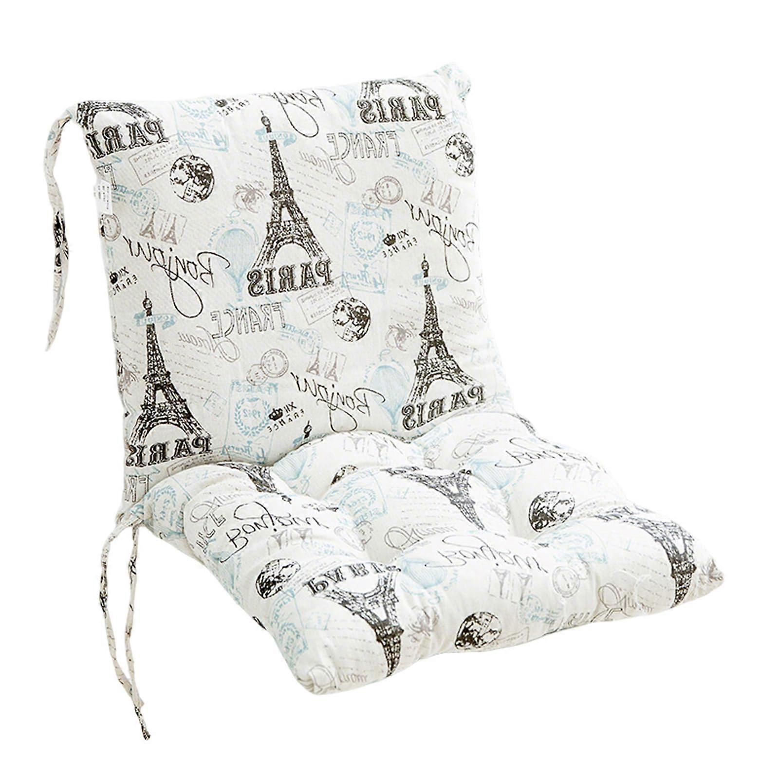 Back Chair Cushions 2Pack 40 x 80 cm Soft Seat Pads With Backrest For Garden Dining Chairs Easy Clean NonSlip