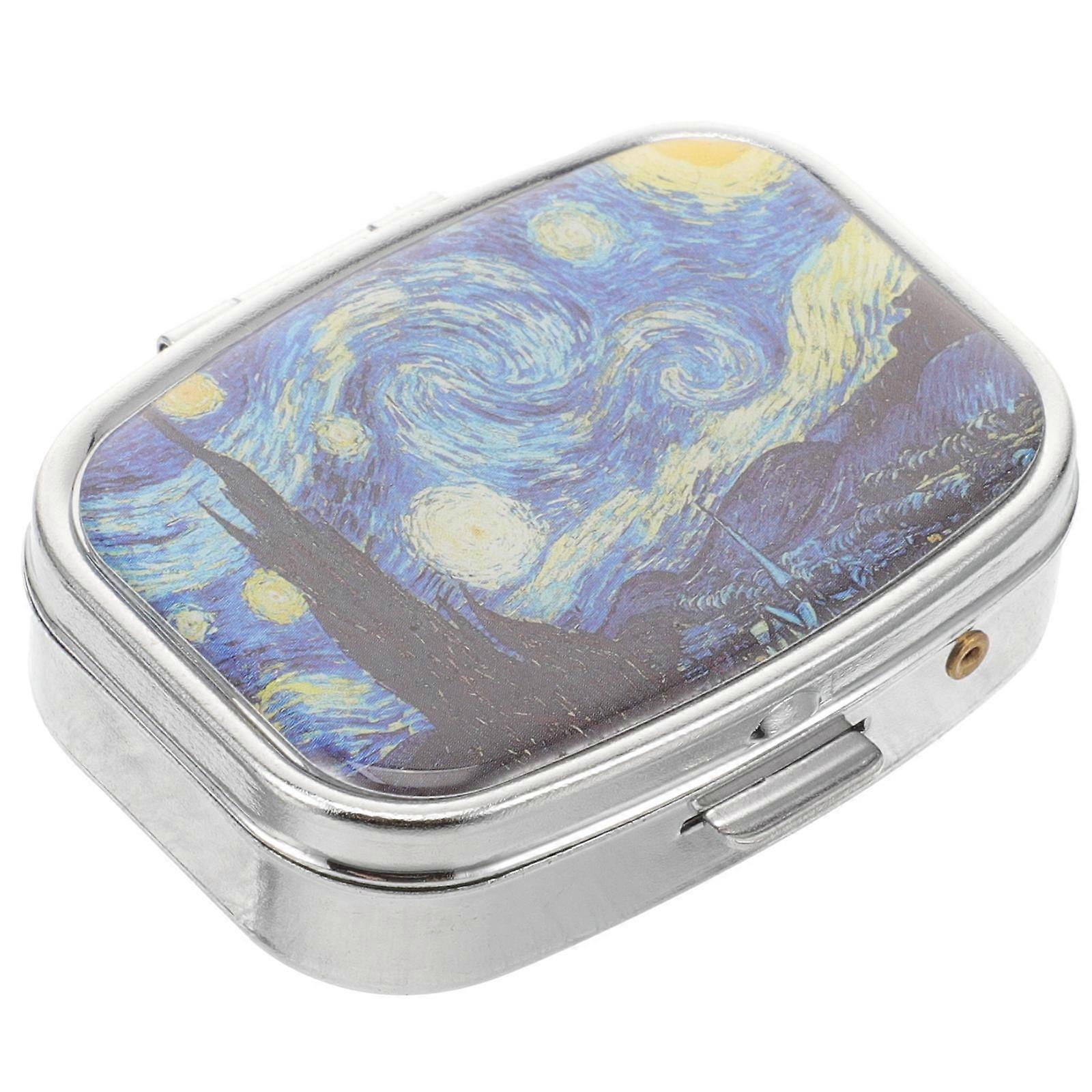 5Pcs Portable Vitamin Container For Daily Use Rectangle Dust-proof Medication Storage Holder