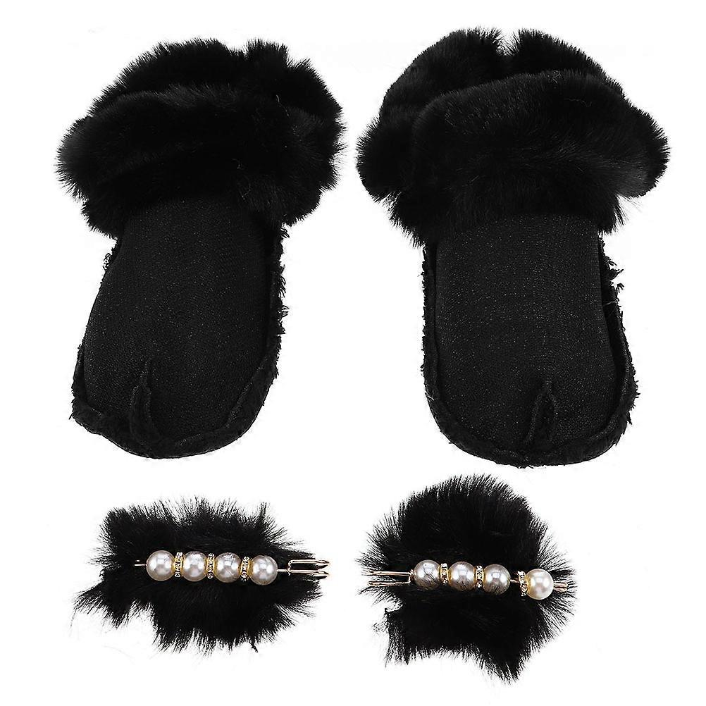 Faux Snow Boots Liner for Shoes 2Pairs Removable and Warm
