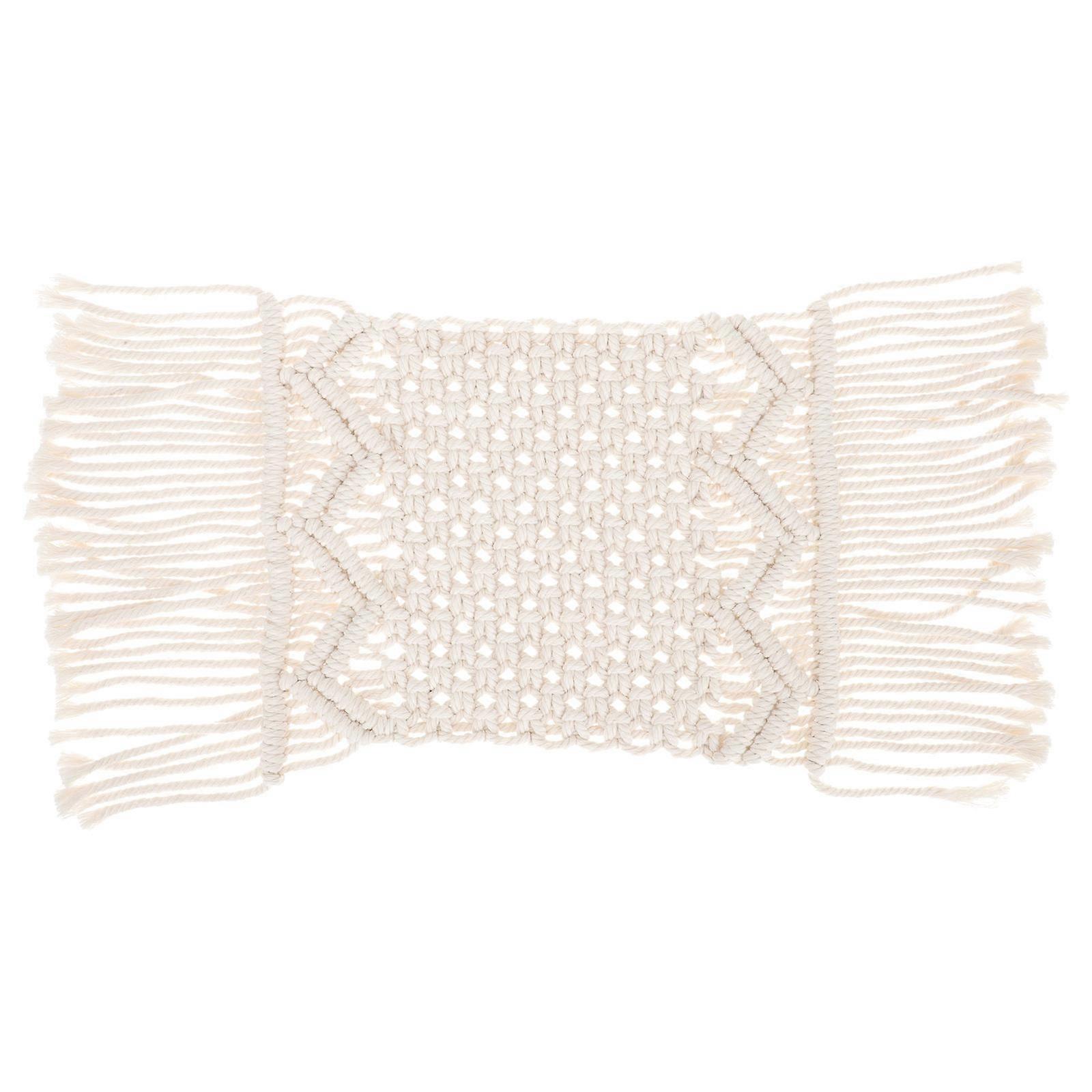 3Pcs Rectangular Table Runner Nordic Style Cotton Woven Dining Table Decoration 47x20cm