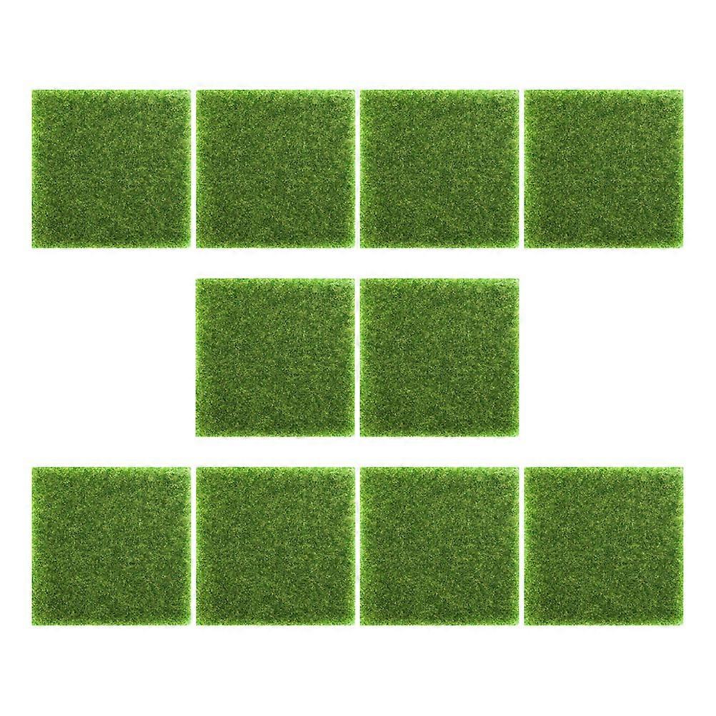 Decorative Turf Artificial Grass Mat for 30Pcs Green Grass Mats