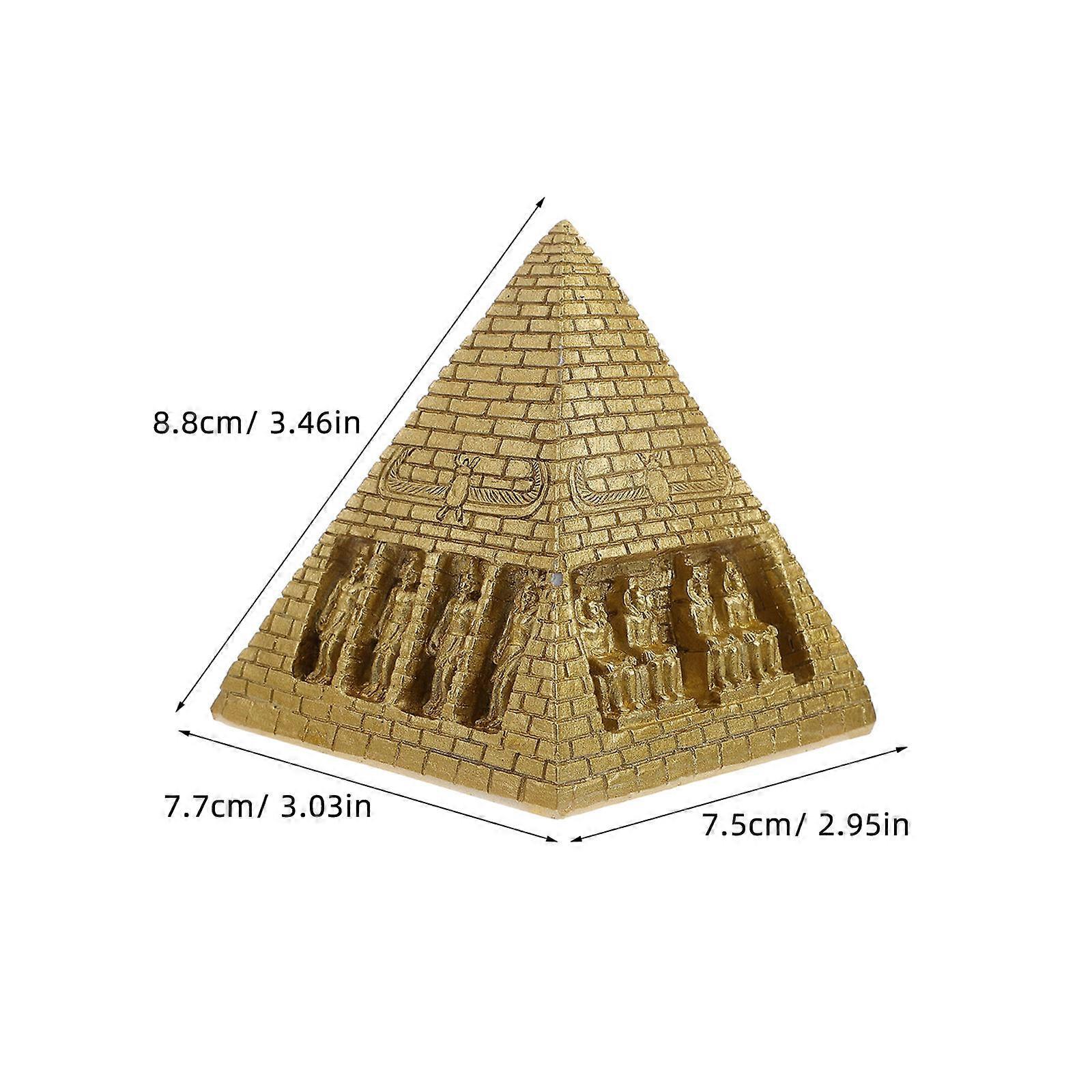 Pyramid Adornment Resin Decorative Model for Indoor Use 6Pcs