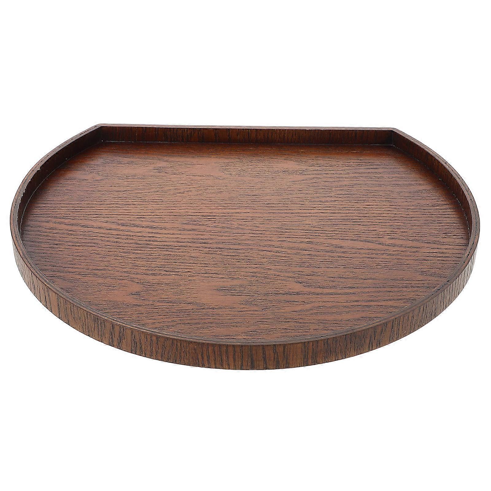 Wooden Serving Tray for Table 2Pcs Tea Cup Dessert Platter