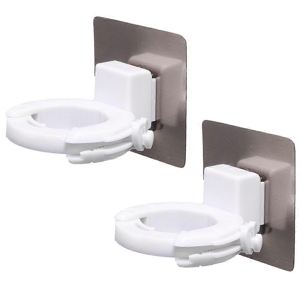 Wall Mounted Shower Gel Bottle Holder Adjustable Rack for 6Pcs Use