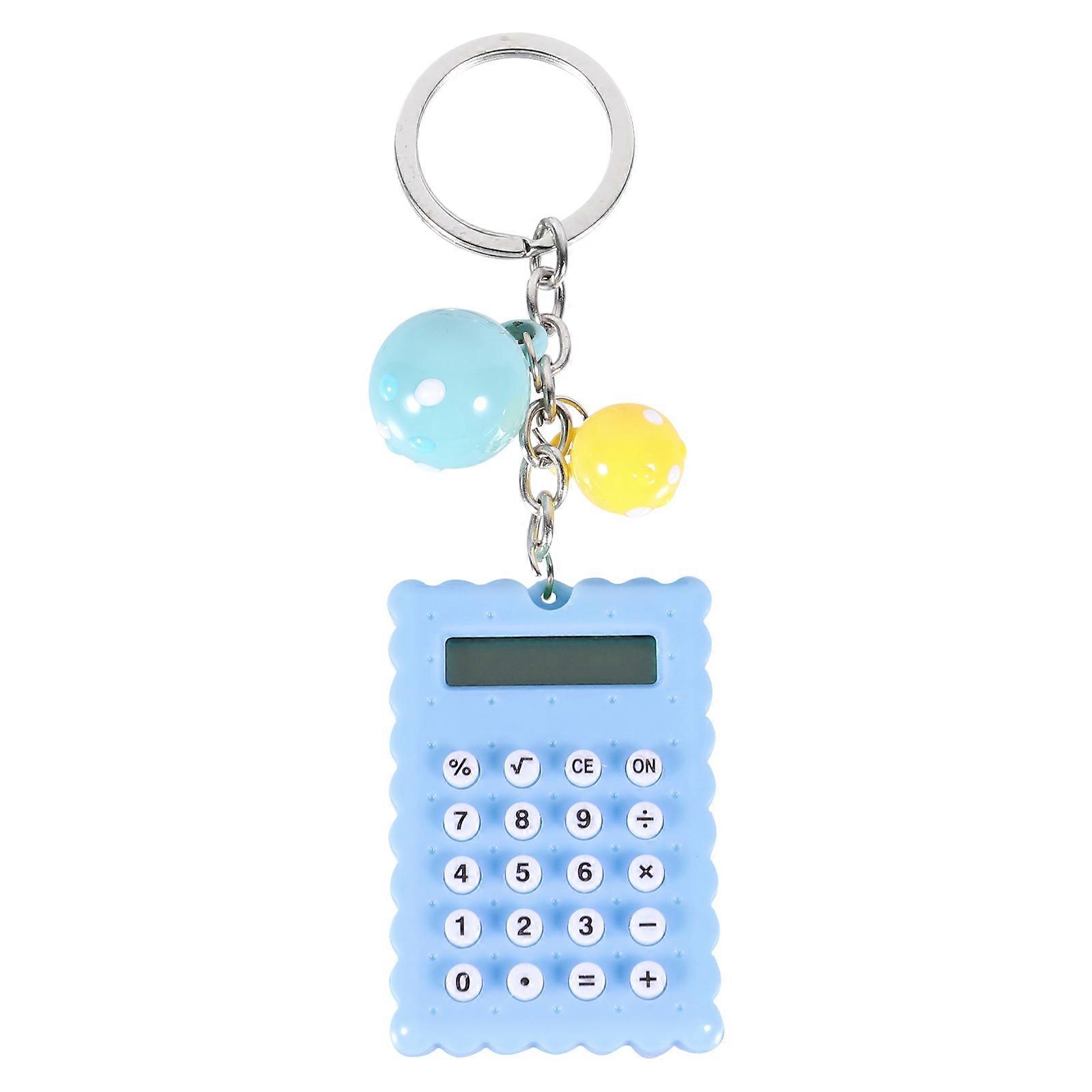 Calculator with Keychain Mini Calculator for Calculating 2Pcs Portable 8- Display