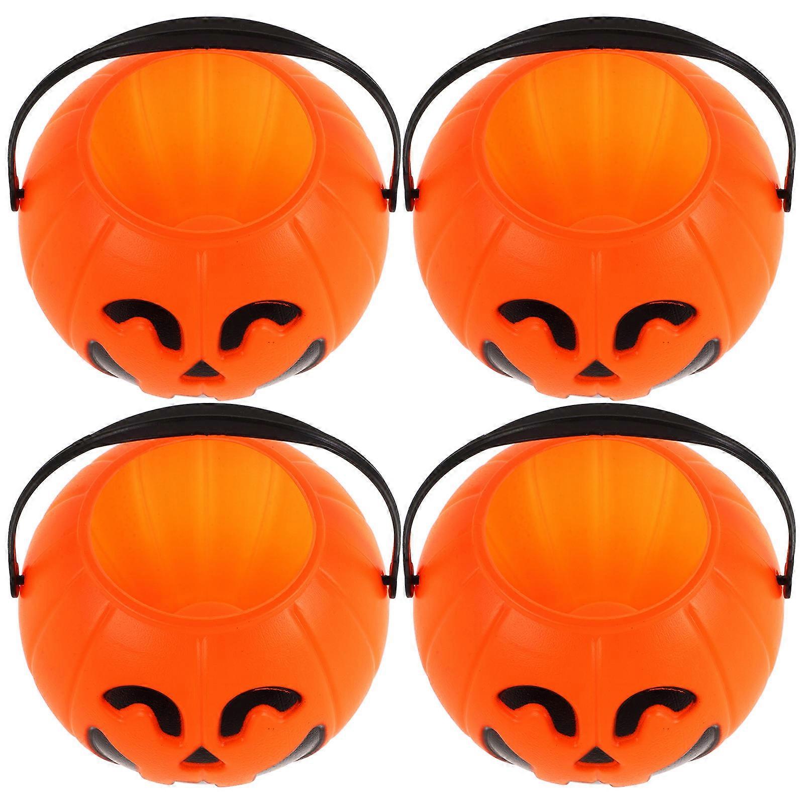 Pumpkin Candy Container Halloween Decorations for Storage 8Pcs with Light