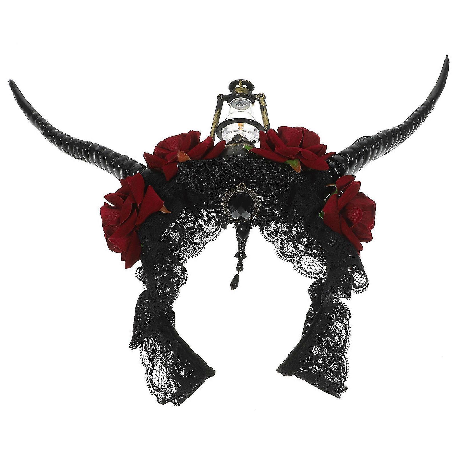 Cosplay Headband 4Pcs Horns Headdress Suitable For Halloween Party With Comfortable Fit And Mystery Style