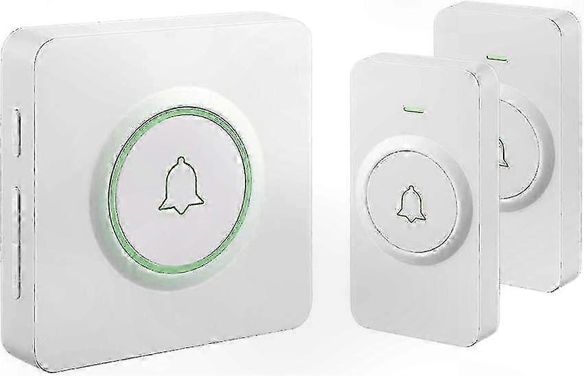 Wireless Doorbell with 2 Transmitters, 400m Range, Waterproof Feature and Plug-in Receiver