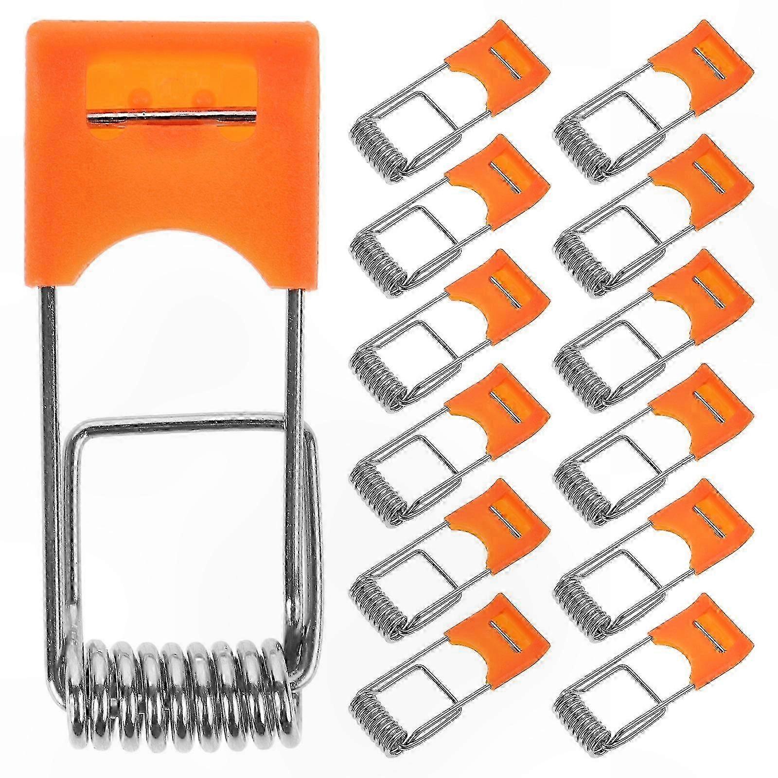 100 Pack Retaining Clips for Recessed Lighting, Spring Clamps, Metal Securing Fixtures, 10mm Size