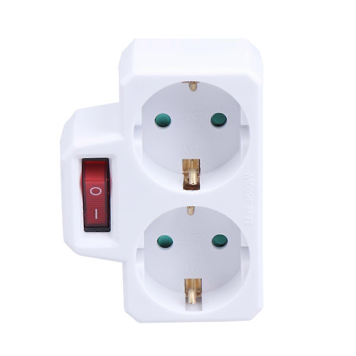 European Conversion Plug 2Pcs Power Adapter for Home Use with Switch Control