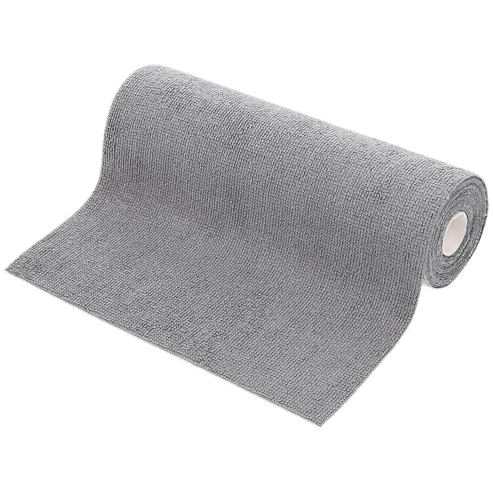 Microfiber Cleaning Cloths Roll for Kitchen Use with 5Pcs Grey Towels