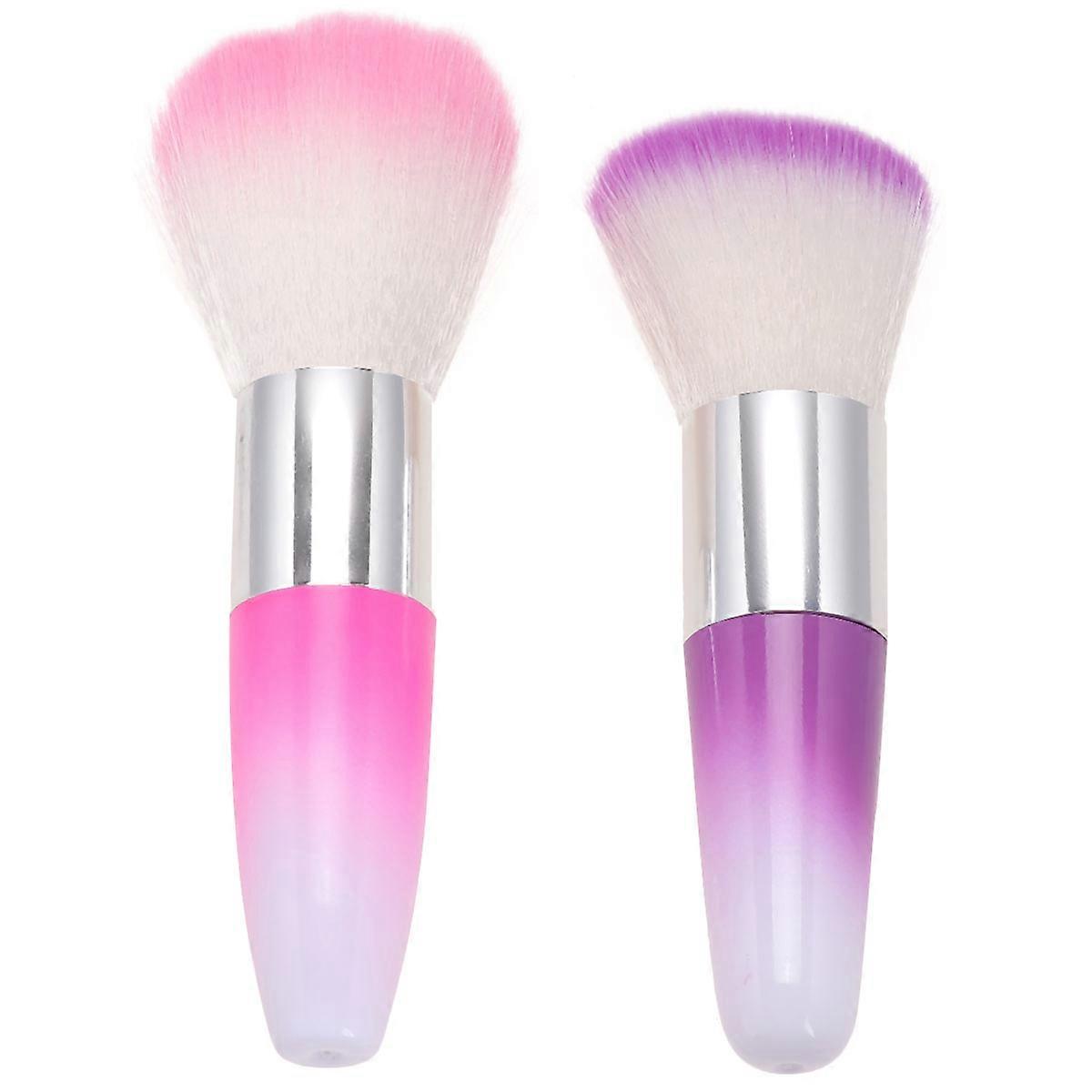 Powder Brush for Nail Art Dust Cleaning with 6Pcs in Assorted Colors