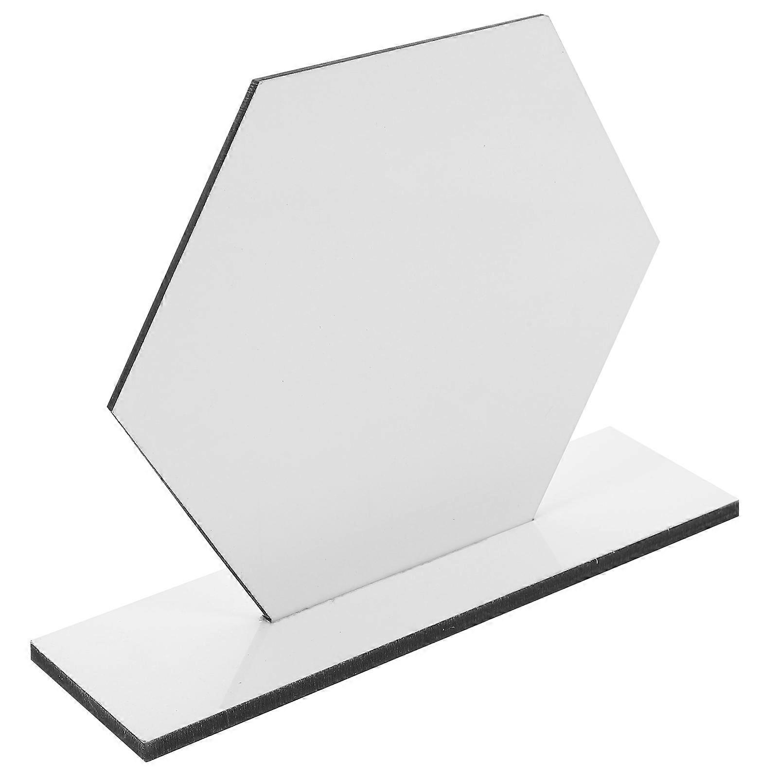 5Pcs Hexagon Blank Picture Frame DIY Craft Suitable For Souvenir Displays Sublimation Decor White Wooden Holder