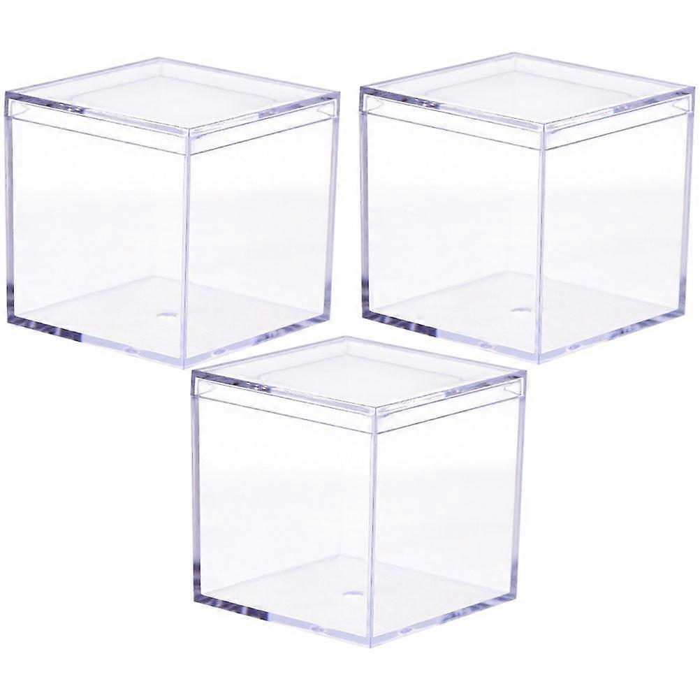Acrylic Transparent Candy Storage Box for Storage 3Pcs Square Containers