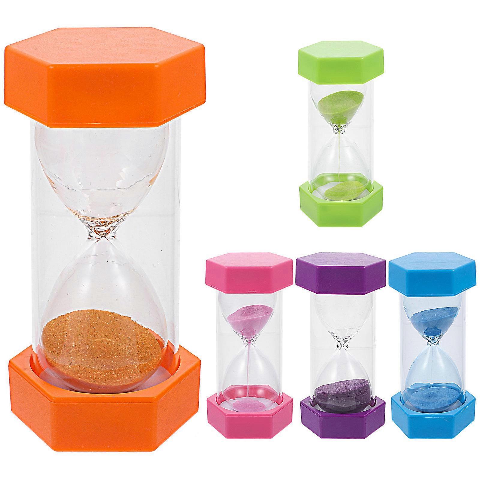 Multifunctional Hourglass Decor 5Pcs Timer With Assorted Color For Learning Environments Elegant Design Timer
