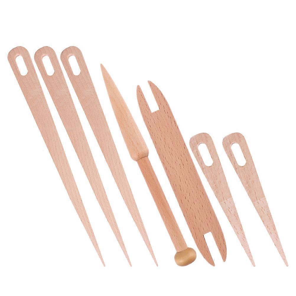 Weaving Crochet Shuttles For DIY Enthusiasts Indoor Use 11.00X1.90X0.40CM Wood 2 Sets