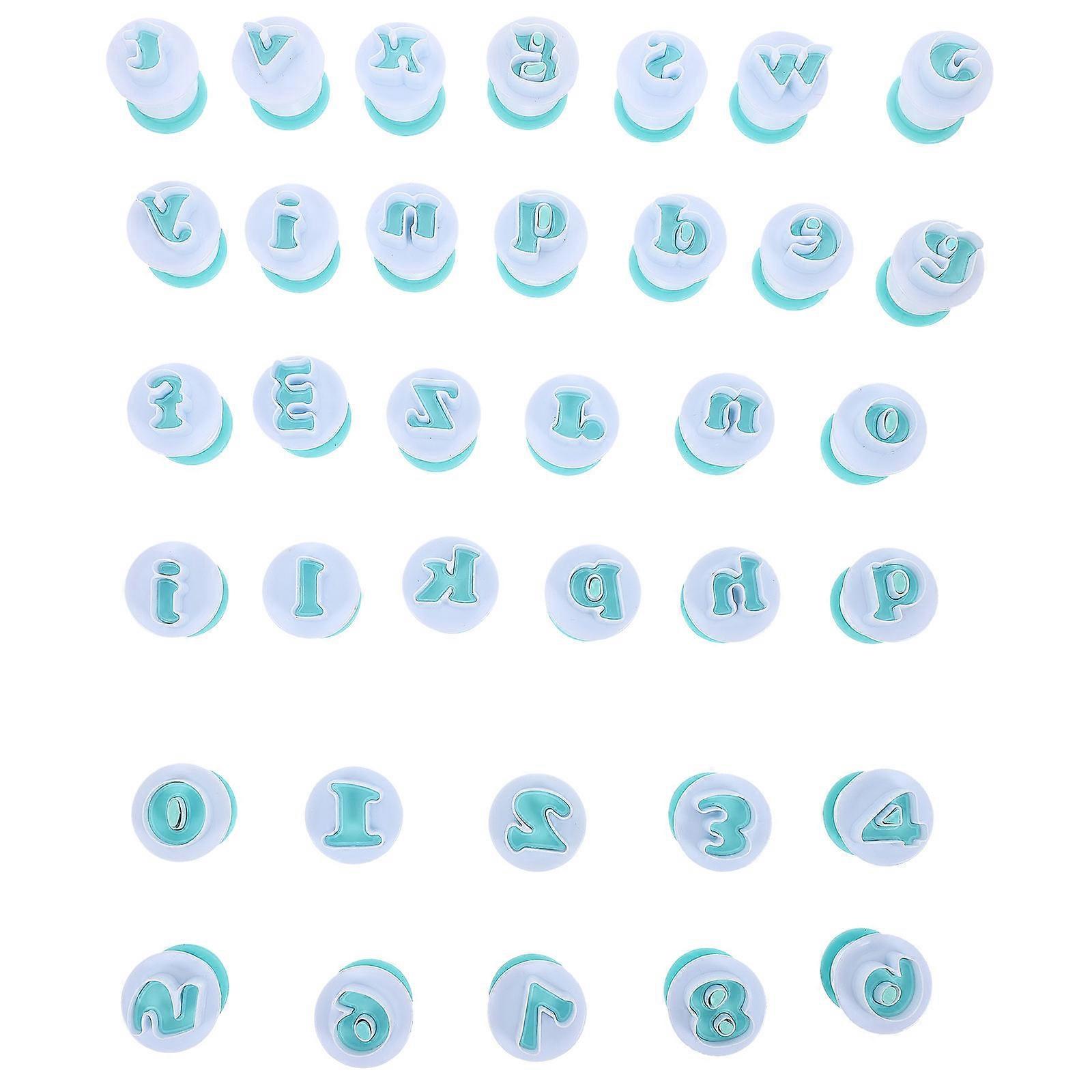 DIY Alphabet Number Mold Kitchen Gadgets Assorted Color Fine Workmanship Baking 36Pcs