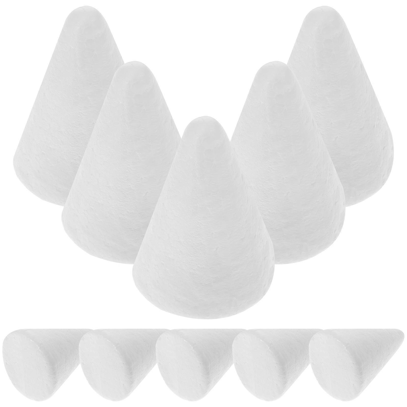 Children Cone Craft for Decoration 20Pcs White Handmade Solid DIY Accessories