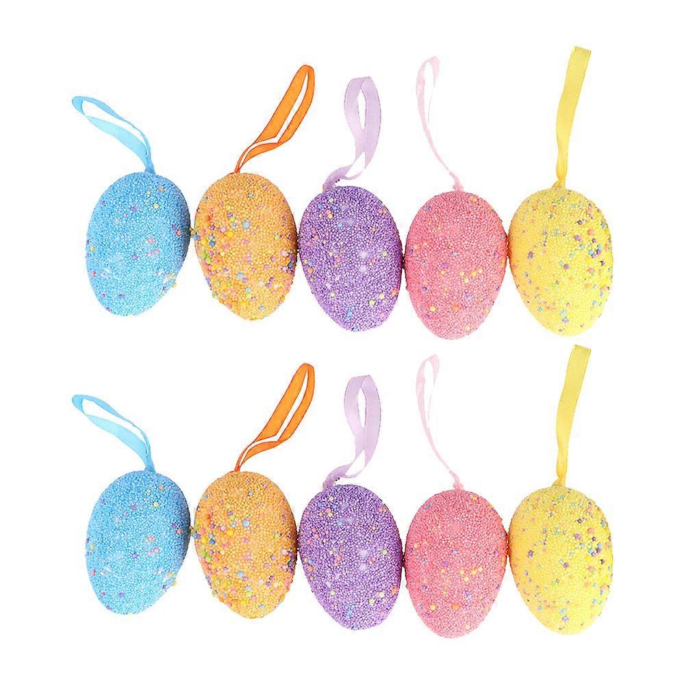 Easter Egg Decorating Hanging Pendant Set with Colorful Eggs 30Pcs