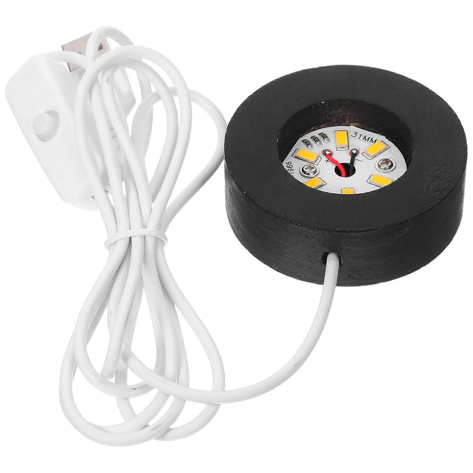 Wooden Round LED Display Base for Decorative Lighting 2Pcs Night Light