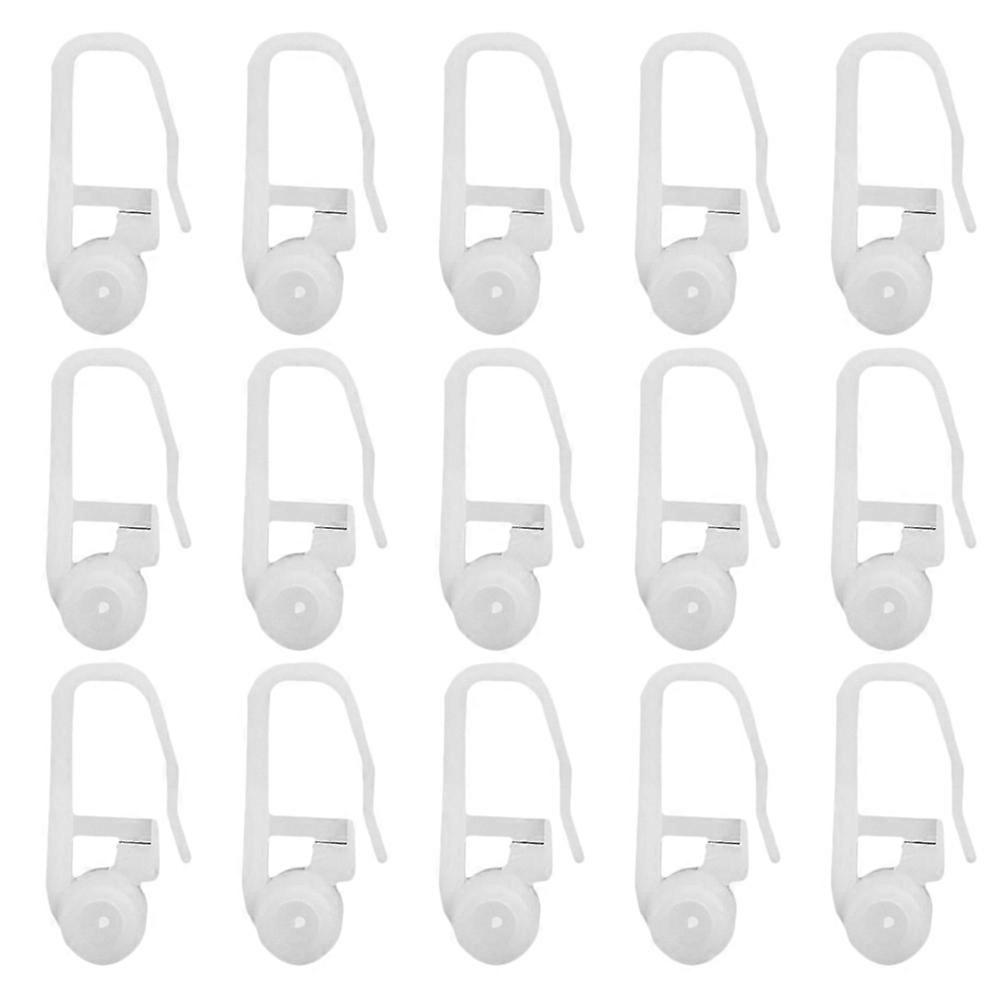 Sliding Curtain Hooks Bed Curtain Hooks for 200Pcs White Plastic