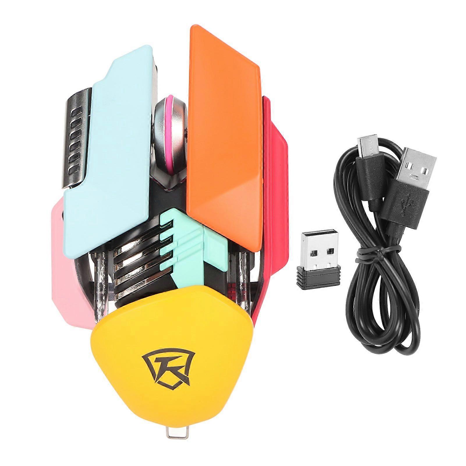 Bluetooth Mouse Bluetooth 5.0 3.0 2.4GHZ 3 Mode Connection Silent 4 Adjustable DPI RGB Rechargeable Gaming Mouse for PC Colorful