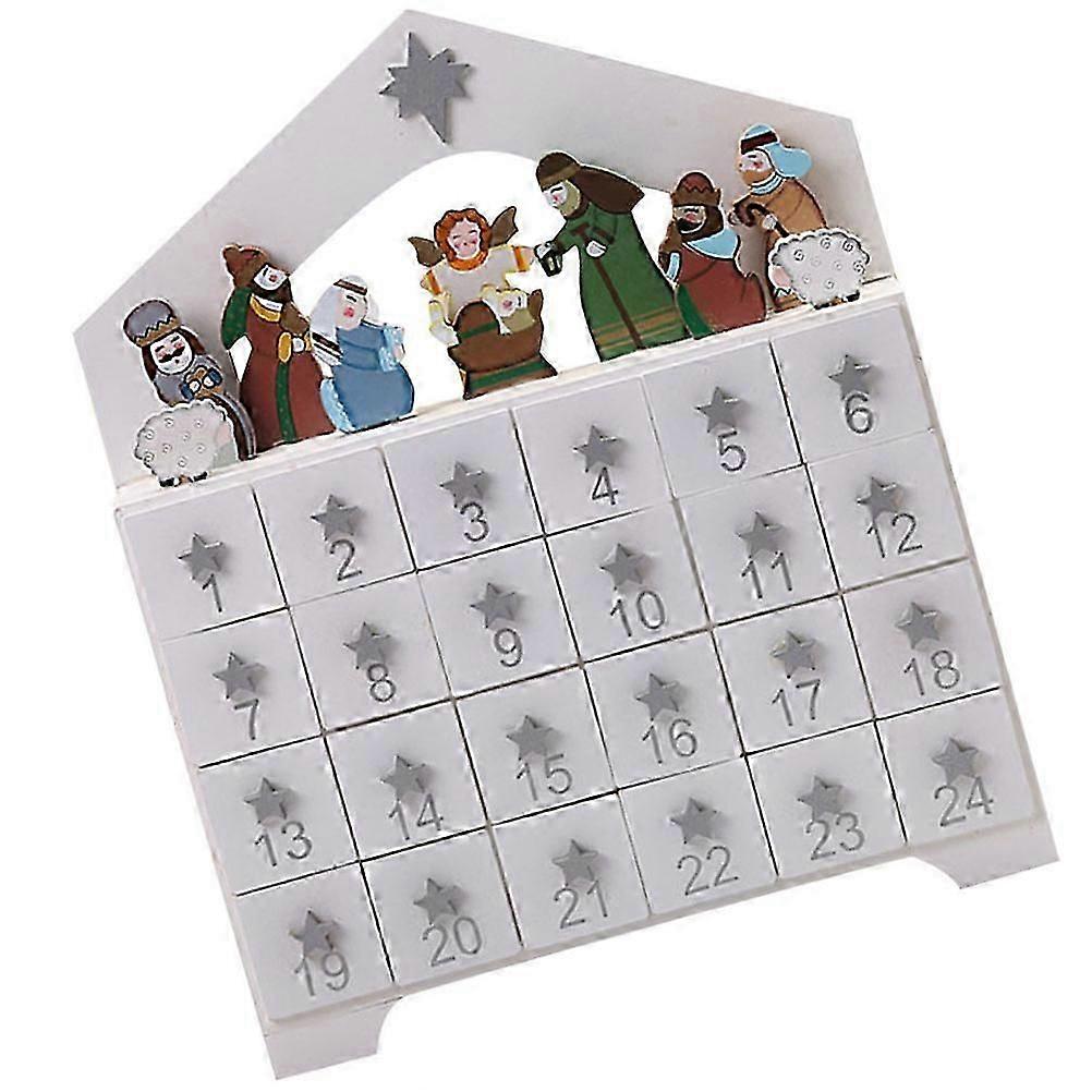 Handliche Weihnachtsgeschenkbox mit 24 Fächern für Desktop-Ornamente