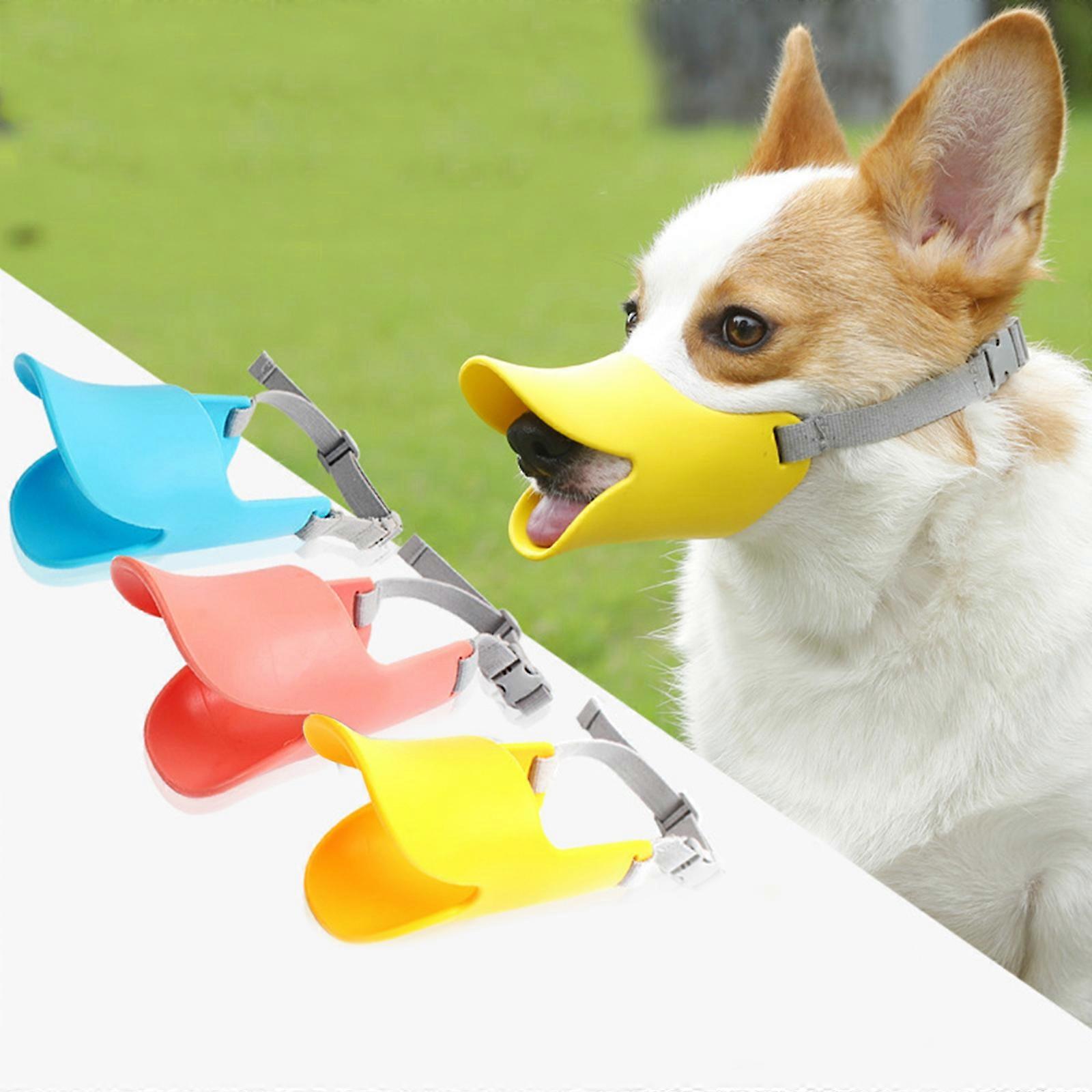 Silicone Dog Mouth Cover Biteproof Comfortable Duck Mouth Shape Dog Muzzle F Bst