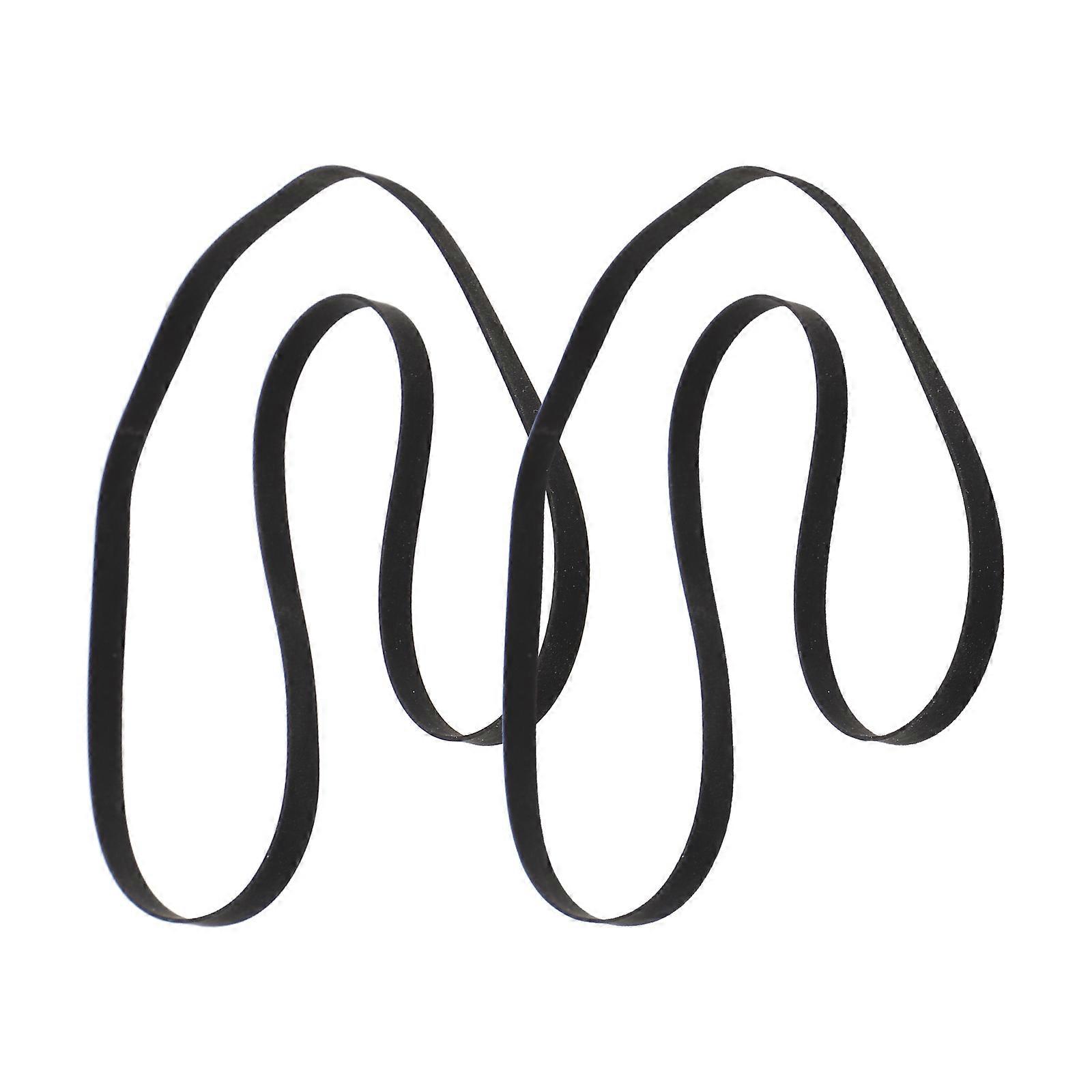Black Rubber Turntable Belt Replacement for Recorder 2Pcs Record Player Accessories