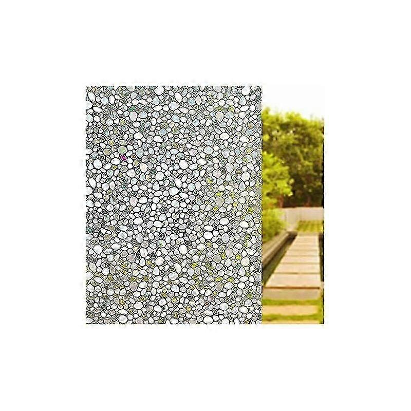 Decorative Privacy Static Clings, Non-Adhesive Window Film with Pebble Pattern, Enhance Your Home Decor with Glue-Free, Reusable Glass Film for 26s