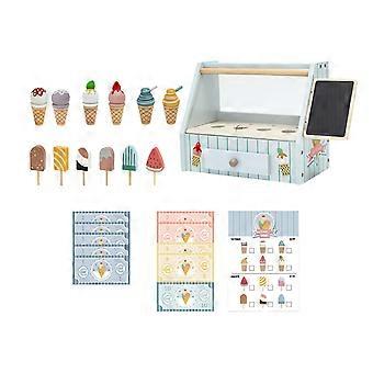 Conjunto de Sorvete de Madeira para Crianças Idades 3+