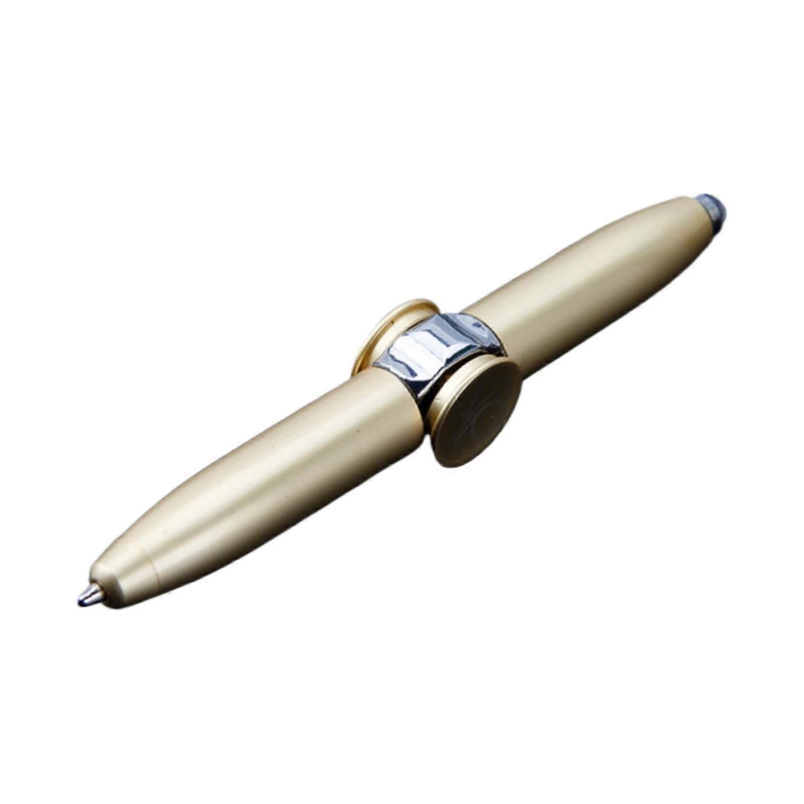 XIUH Tool Series Pen with LED Light, Compatible with Office & School Use, Rotating Metal Ballpoint for Stress Relief (C)